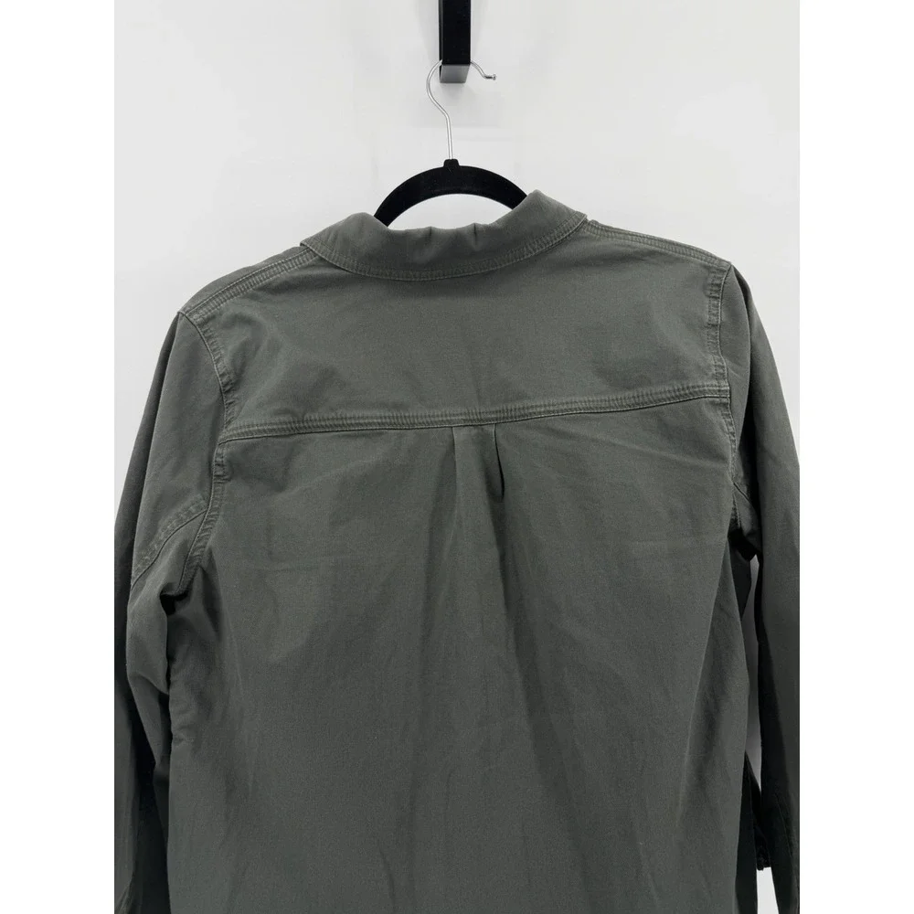Cabi Green Cropped Shacket Size M #5298 Casual Lightweight Jacket Top Career EUC